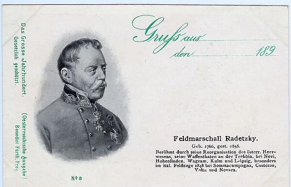 Head and shoulders portrait of Marshal Radetzky