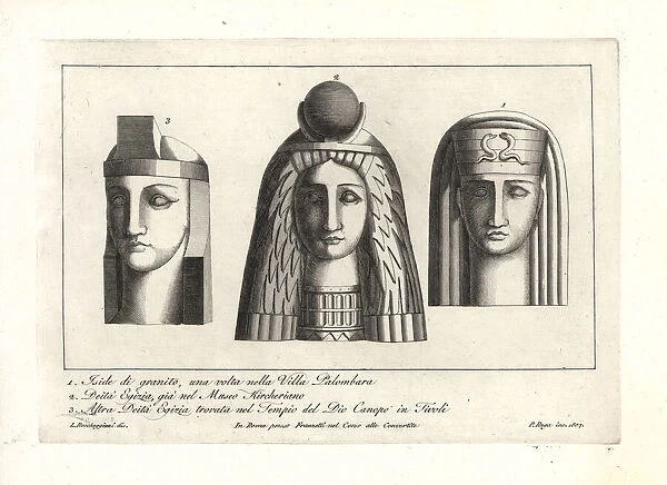 Heads of Egyptian gods and goddesses