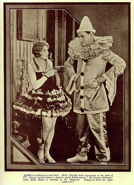 Henry Edwards and Margot Landa in The Crooked Staircase