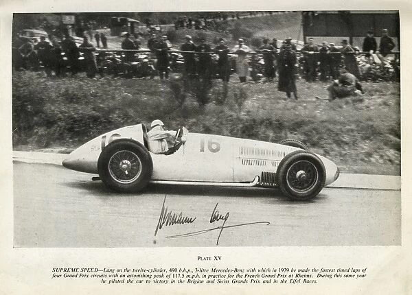 Hermann Lang on the twelve-cylinder Mercedes-Benz