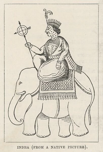 Hindu God Indra  /  Elephant