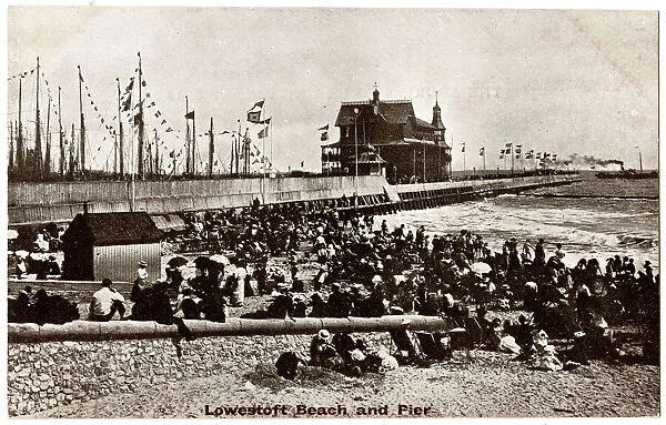 Holidaymakers on the beach, Lowestoft, Suffolk