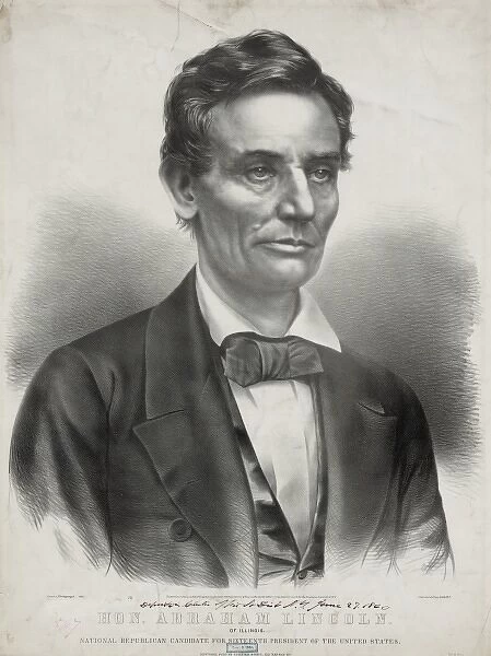 Hon. Abraham Lincoln: of Illinois, national Republican candi