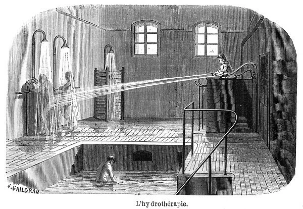 Hydrotherapy treatment at French mental hospital