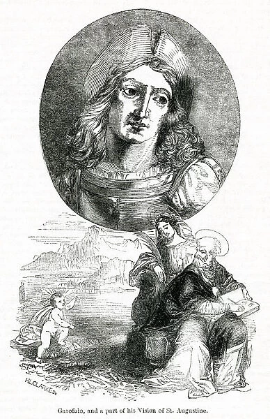 Il Garofalo, Italian artist, with figures from St Augustine