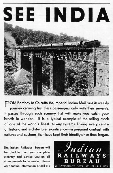 See India advert - Imperial Indian Mail train