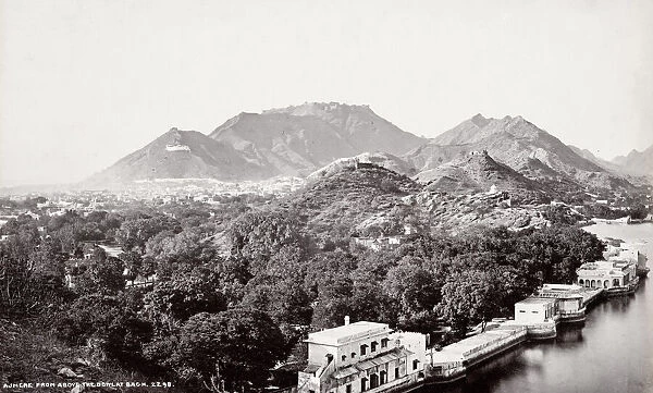 India - Ajmere Ajmer city from the Dowlat Bagh