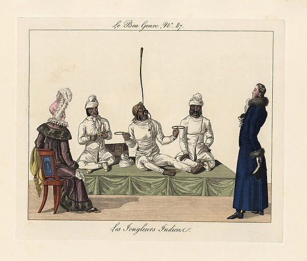 Indian jugglers in Paris, 1816