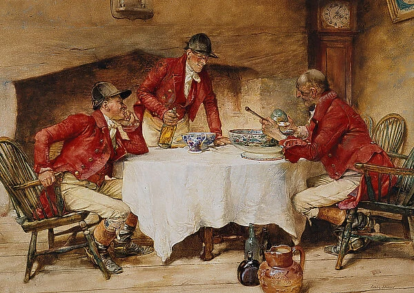 The Last Ingredient: Three Huntsmen Sitting around a Punchbo