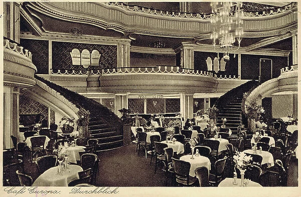The interior of the Cafe Europa, Berlin, 1920s