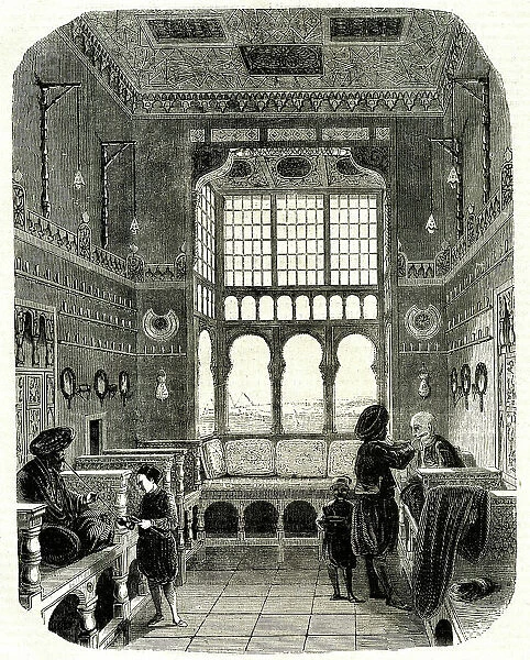 Interior of a Turkish Barber's Shop