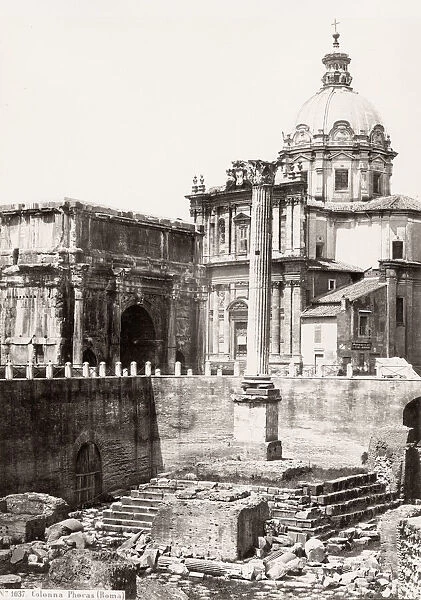 Italy - Column of Phocas Forum of Rome, Italy