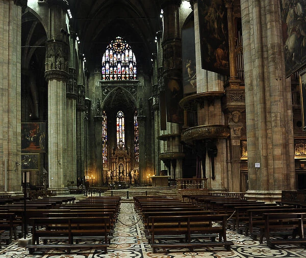 Italy. Milan. Cathedral. Gothic. 15th century. Interior