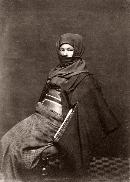 Japanese woman in winter clothing, Japan, c. 1870 s