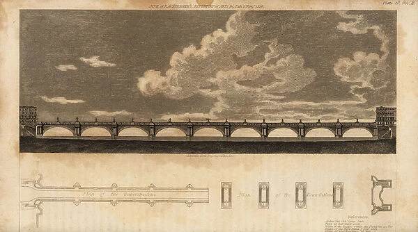John Rennies design for Waterloo Bridge, 1816