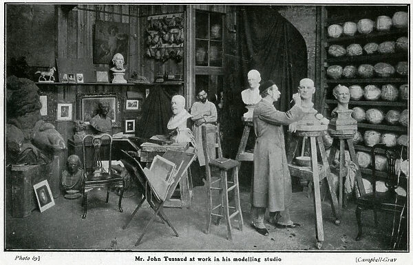 John Tussaud in studio 1905 John Tussaud in his studio 1905