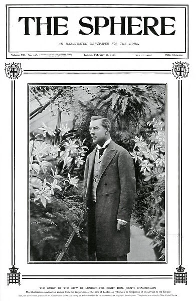 Joseph Chamberlain in his conservatory, Highgate, 1902