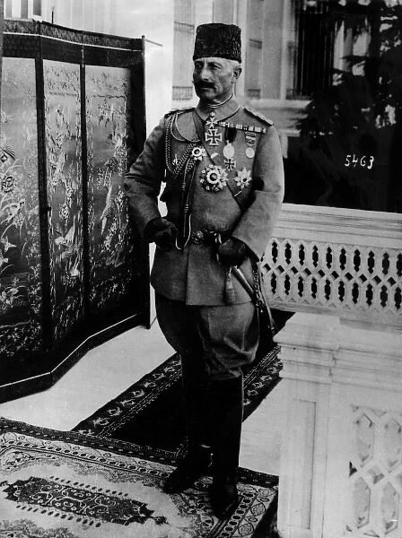 Kaiser Wilhelm II in Turkish uniform and fez, WW1