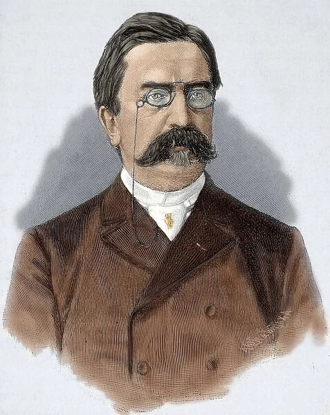 Karl Heinrich von Boetticher (1833-1907). Engraving. Colored