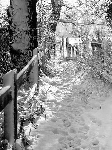 Kissing Gate in the Snow
