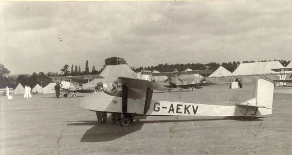 Kronfeld Drone de Luxe, G-AEKV, at the 1957 RAeS Garden Part