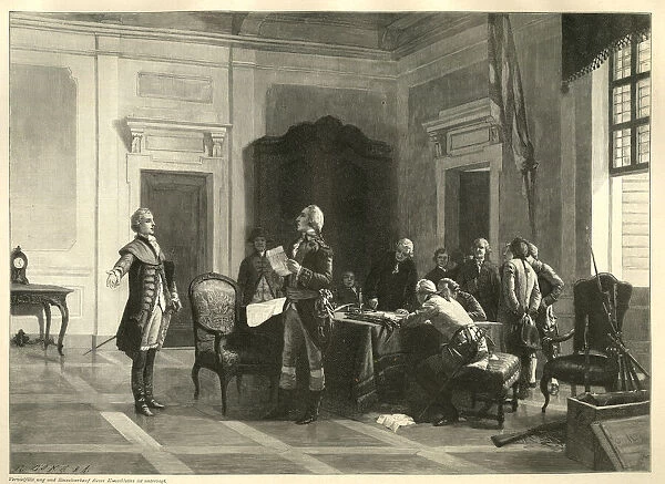 Lafayettes reception by George Washington