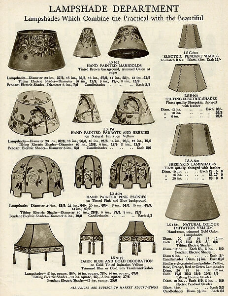 Lampshades with motifs 1929