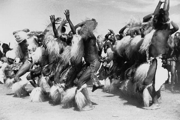 Large Group of Dancing Zulus