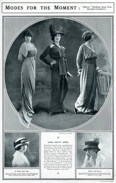 Latest evening, walking and morning clothing 1913