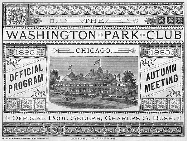Leaflet cover design, Washington Park Club, Chicago