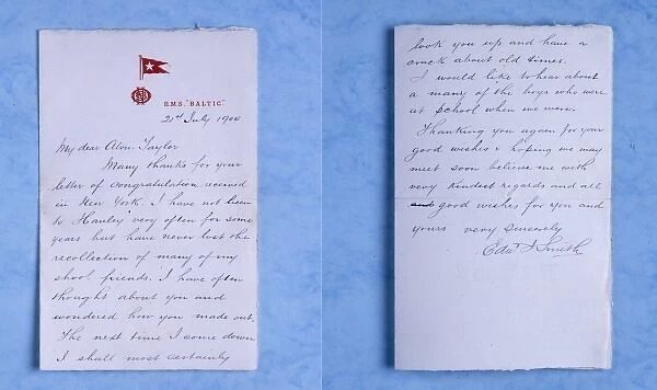 Letter from Captain EJ Smith