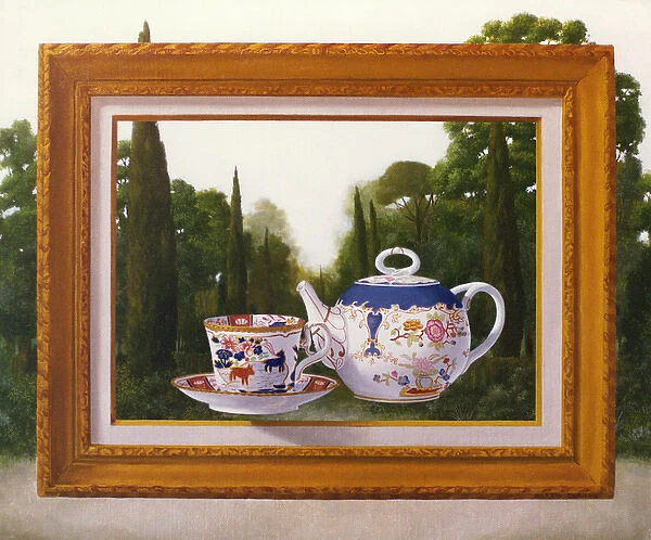 Still Life with Japanese Tea Set, by Jean Antoine Bail