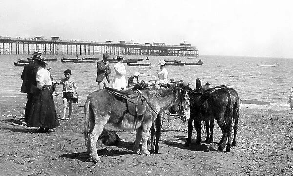 Llandudno Pier and donkeys