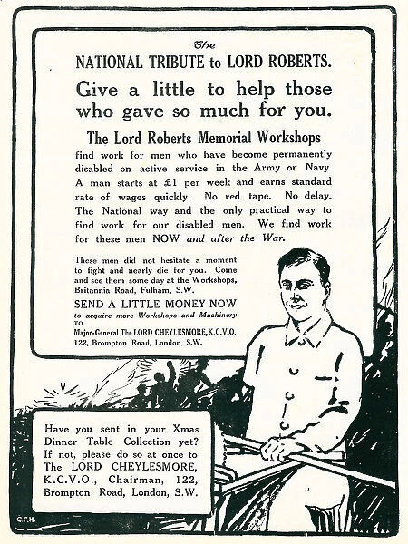 Lord Roberts Memorial Workshops Advertisement