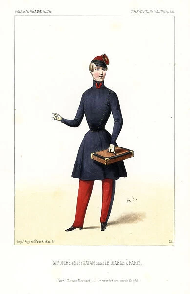 Madame Charlotte Doche as Satan in Le Diable a Paris, 1844