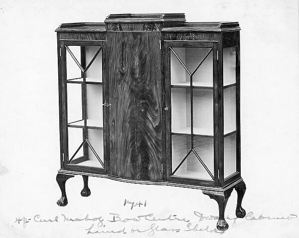 Mahogany, glass-fronted display cabinet