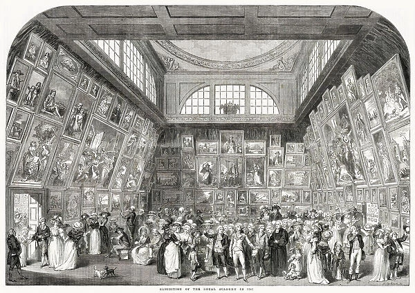 One of the main galleries for the Royal Academy Exhibition of 1787 in London