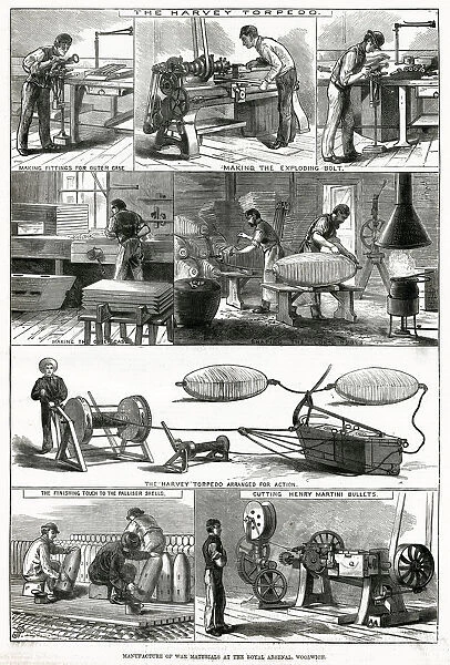 Manufacture of War materials at Woolwich Arsenal 1877