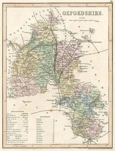 Map  /  Oxfordshire C1857
