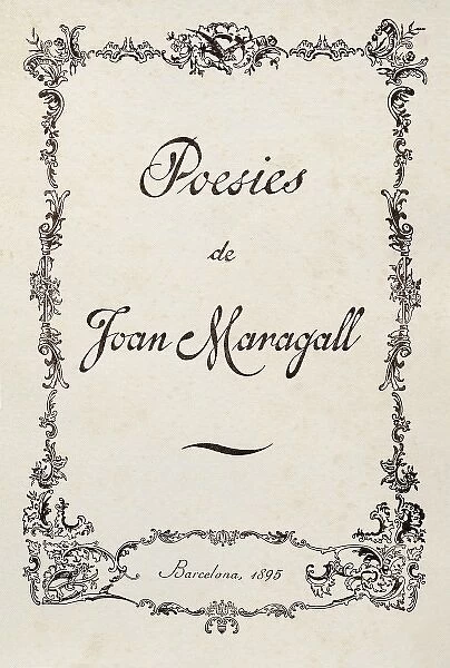 MARAGALL i GORINA, Joan (1860-1911). Spanish