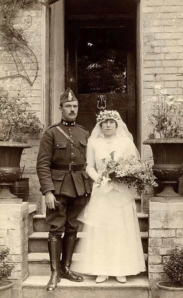 Marriage photograph Belgian soldier