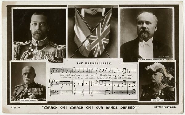 Marseillaise - George V, John French, Poincare and Joffre
