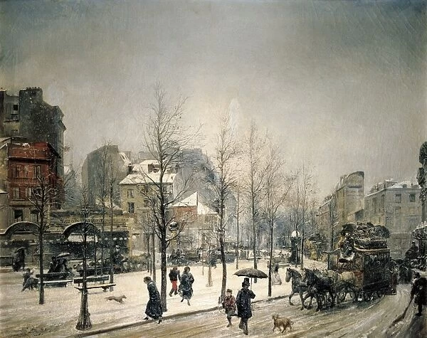MARTI i ALSINA, Ramon (1826-1894). Snowy Boulevard
