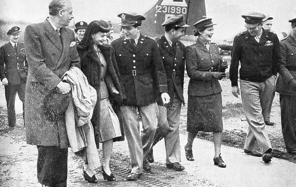 Mary Churchill christens a new bomber, 1944