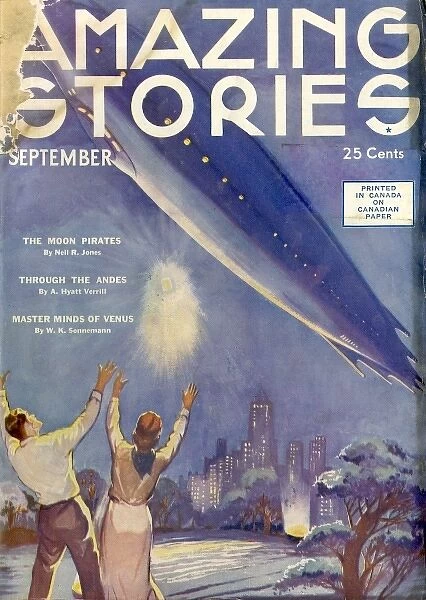 Masterminds of Venus, Amazing Stories Scifi Magazine Cover