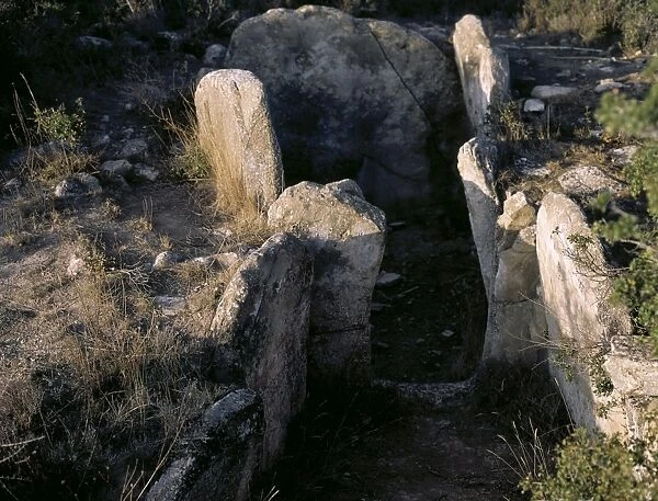 Megalithic tomb. Dolmen of de la mina de Farangortea. Near A