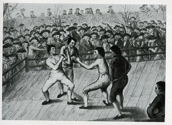 Mendoza and Humphries in a boxing match