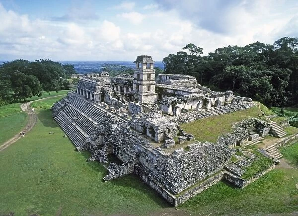 MEXICO. Palenque. El Palacio. Maya ruins. Maya