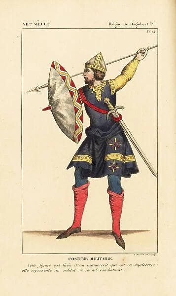 Military costume of a Norman soldier, 12th century