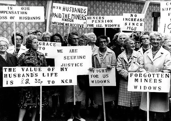 Miners widows protest